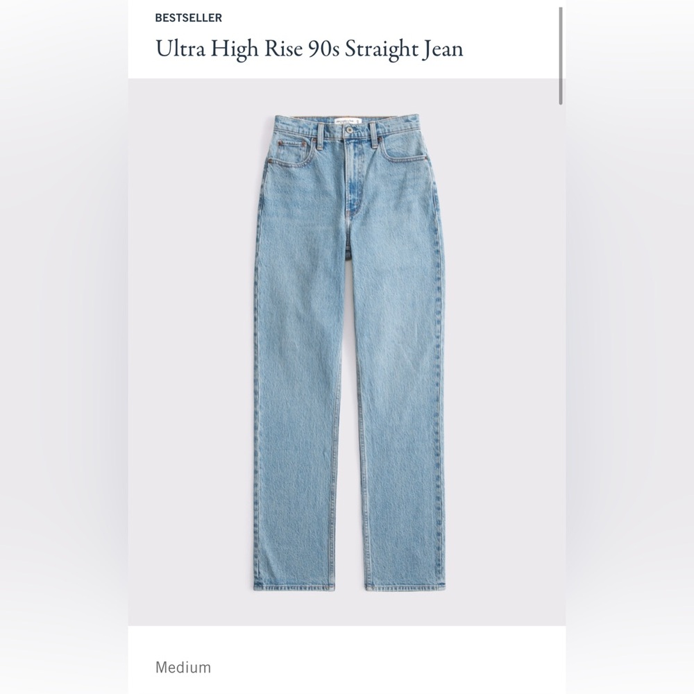 Abercrombie Ultra High Rise 90s Straight Jean
